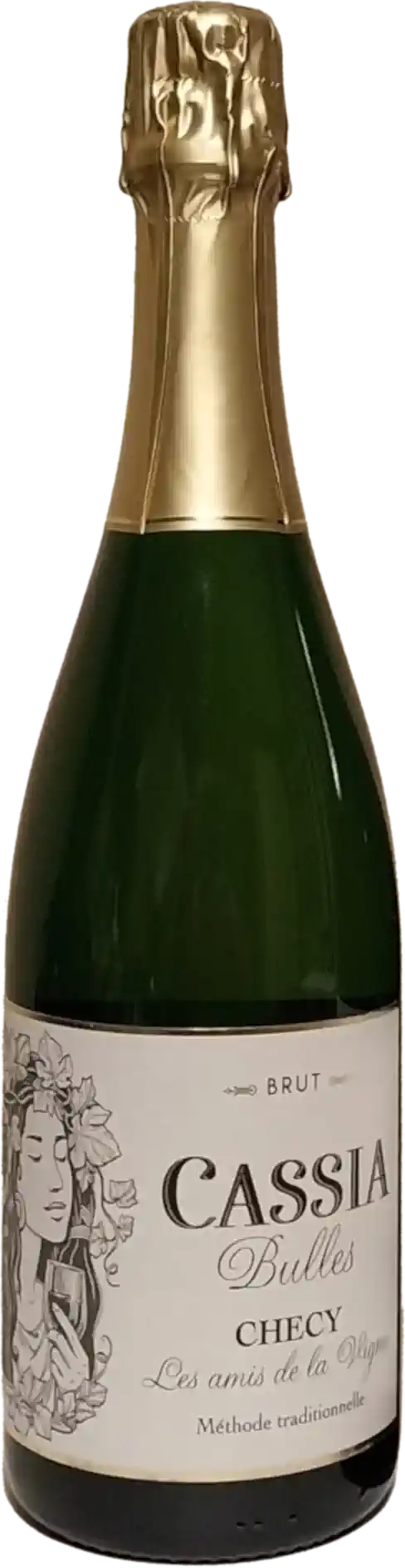 Bouteille de Cassia'bulles, vin pétillant élevé en cave de tuffeau, association CAVE Chécy